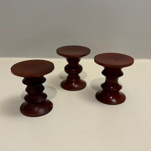 Miniature Eames stools (a, b and c) set of three from Herman Miller